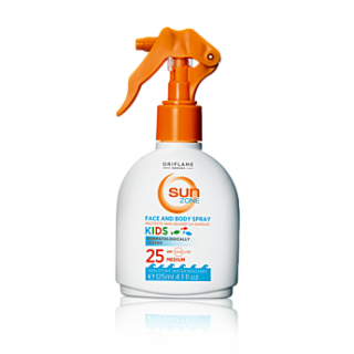 Spray de plaja pentru fata si corp FPS 25 mediu SUN Zone KIDS 125 ml
